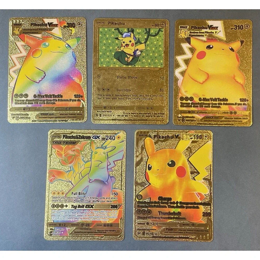 gold pokemon card rainbow pikachu Metal Display - Vmax If you do Gold Foil Rainbow Pikachu VMax